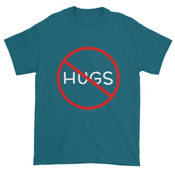 No Hugs Don't Touch Me Introvert Personal Space PSA Short Sleeve T-shirt + House Of HaHa Best Cool Funniest Funny Gifts