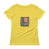 Super Blow Me Nintendo Cartridge Parody Ladies' Scoopneck T-Shirt + House Of HaHa Best Cool Funniest Funny Gifts