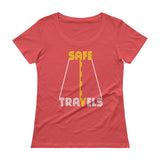 Safe Travels Vacation Road Trip Highway Driving Ladies' Scoopneck T-Shirt + House Of HaHa Best Cool Funniest Funny Gifts