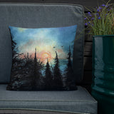 Coastal Sunset overlooking Sand Lake Oregon Premium Pillow + House Of HaHa Best Cool Funniest Funny Gifts