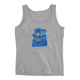Blue Victorian San Francisco Ladies' Tank Top by Nathalie Fabri + House Of HaHa Best Cool Funniest Funny Gifts