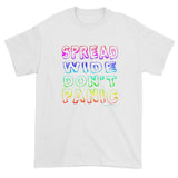 Spread Wide Don't Panic Men's Short Sleeve T-Shirt + House Of HaHa Best Cool Funniest Funny Gifts
