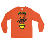 Baby Groot Perler Art Long Sleeve T-Shirt by Aubrey Silva + House Of HaHa Best Cool Funniest Funny Gifts