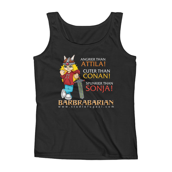Barbrabarian Ladies' Tank Top + House Of HaHa Best Cool Funniest Funny Gifts