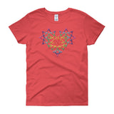 Rainbow Female Gender Venus Symbol Heart Love Unity Women's Short Sleeve T-shirt + House Of HaHa Best Cool Funniest Funny Gifts