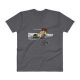 April in New York TMNT Are You a Ninja? Sewer Turtle Men's V-Neck T-Shirt + House Of HaHa Best Cool Funniest Funny Gifts