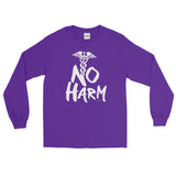 No Harm Caduceus EMT Paramedic Medical Symbol Long Sleeve T-Shirt + House Of HaHa Best Cool Funniest Funny Gifts