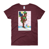 Werewolf Shaving in the Shower Women's Short Sleeve T-Shirt + House Of HaHa Best Cool Funniest Funny Gifts