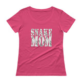 Proud Snake Mom Herping Herpetology Herper Snakes Ladies' Scoopneck T-Shirt + House Of HaHa Best Cool Funniest Funny Gifts