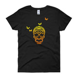 Butterfly Skull Women's Short Sleeve Ladies' T-Shirt - House Of HaHa