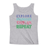 Explore Stargaze Dream Repeat Ladies' Tank Top + House Of HaHa Best Cool Funniest Funny Gifts