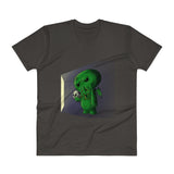 Midnight Snack Chibi Cthulhu Men's V-Neck T-Shirt + House Of HaHa Best Cool Funniest Funny Gifts