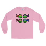 Ninja Turtles Perler Art Long Sleeve T-Shirt by Aubrey Silva + House Of HaHa Best Cool Funniest Funny Gifts