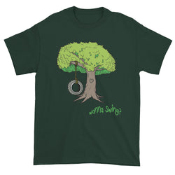 Wanna Swing? Double Entendre Innocent Flirty Lifestyle Men's Short Sleeve T-Shirt + House Of HaHa Best Cool Funniest Funny Gifts