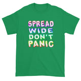 Spread Wide Don't Panic Men's Short Sleeve T-Shirt + House Of HaHa Best Cool Funniest Funny Gifts