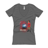 Red Skirts: Ensign Mutai Women's V-Neck T-shirt + House Of HaHa Best Cool Funniest Funny Gifts