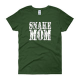 Proud Snake Mom Herping Herpetology Herper Snakes Women's Short Sleeve T-Shirt + House Of HaHa Best Cool Funniest Funny Gifts