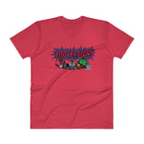 Eggcelsior! Marvel's Avengers Stan Lee Parody Portrait Excelsior Men's V-Neck T-Shirt + House Of HaHa Best Cool Funniest Funny Gifts