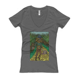 Walkers Of Oz: Zombie Wizard of Oz Cornfield Parody  Women's V-Neck T-Shirt + House Of HaHa Best Cool Funniest Funny Gifts