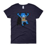 Batman Perler Art Women's Short Sleeve T-shirt  by Silva Linings + House Of HaHa Best Cool Funniest Funny Gifts
