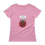 I am Fruit Tomato Guardians Groot Mashup Parody Ladies' Scoopneck T-Shirt + House Of HaHa Best Cool Funniest Funny Gifts