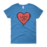 Happy VD Valentines Day Heart STD Holiday Humor  Women's Short Sleeve T-Shirt + House Of HaHa Best Cool Funniest Funny Gifts
