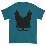 Black Cats Lucky Corset Short Sleeve T-Shirt + House Of HaHa Best Cool Funniest Funny Gifts