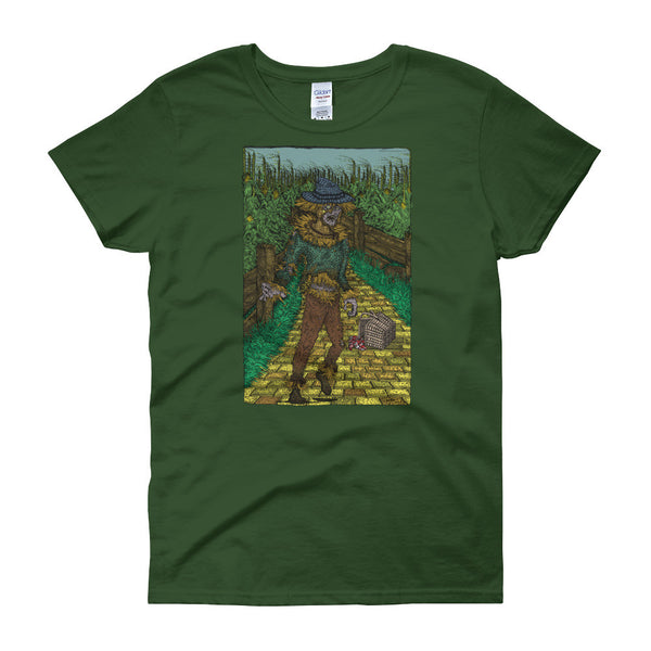 Walkers Of Oz: Zombie Wizard of Oz Cornfield Parody Women's Short Sleeve T-Shirt + House Of HaHa Best Cool Funniest Funny Gifts