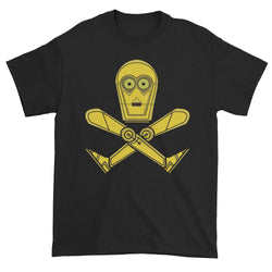 Droid Skull Crossbones Star Wars Pirate Rebels C3PO Parody Short Sleeve T-Shirt - House Of HaHa