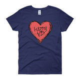 Happy VD Valentines Day Heart STD Holiday Humor  Women's Short Sleeve T-Shirt + House Of HaHa Best Cool Funniest Funny Gifts