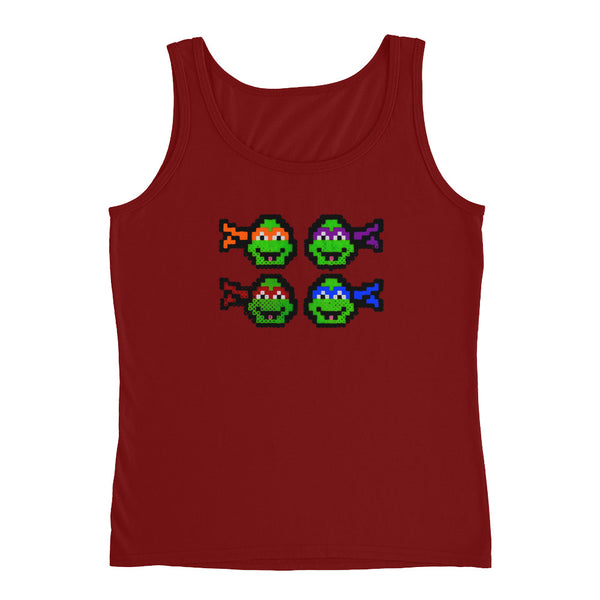 Ninja Turtles Perler Art Ladies' Tank Top by Aubrey Silva + House Of HaHa Best Cool Funniest Funny Gifts