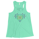 Rainbow Female Gender Venus Symbol Heart Love Unity Women's Flowy Racerback Tank + House Of HaHa Best Cool Funniest Funny Gifts