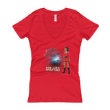 Red Skirts: Ensign Mutai Women's V-Neck T-shirt + House Of HaHa Best Cool Funniest Funny Gifts