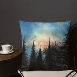 Coastal Sunset overlooking Sand Lake Oregon Premium Pillow + House Of HaHa Best Cool Funniest Funny Gifts