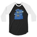 Blue Victorian San Francisco 3/4 Sleeve Raglan Shirt by Nathalie Fabri + House Of HaHa Best Cool Funniest Funny Gifts
