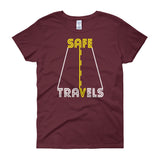 Safe Travels Vacation Road Trip Highway Driving Women's short sleeve t-shirt + House Of HaHa Best Cool Funniest Funny Gifts
