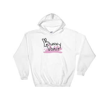 Bunny Vomit Logo Heavy Hooded Hoodie Sweatshirt - House Of HaHa