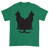 Black Cats Lucky Corset Short Sleeve T-Shirt + House Of HaHa Best Cool Funniest Funny Gifts