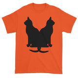 Black Cats Lucky Corset Short Sleeve T-Shirt + House Of HaHa Best Cool Funniest Funny Gifts