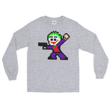 Joker Perler Art Long Sleeve T-Shirt by Silva Linings + House Of HaHa Best Cool Funniest Funny Gifts