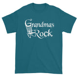 Grandmas Rock Cool Rocking Chair No. 1 Best Grandma Short Sleeve T-Shirt by Melody Gardy + House Of HaHa Best Cool Funniest Funny Gifts