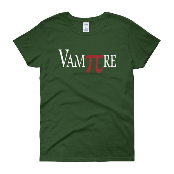 VamPIre Pi Mathematical Constant Algebra Pun Women's Short Sleeve T-Shirt + House Of HaHa Best Cool Funniest Funny Gifts