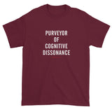 Edgy Cool Conspiracy Purveyor Cognitive Dissonance Men's Short Sleeve T-Shirt + House Of HaHa Best Cool Funniest Funny Gifts