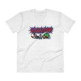 Eggcelsior! Marvel's Avengers Stan Lee Parody Portrait Excelsior Men's V-Neck T-Shirt + House Of HaHa Best Cool Funniest Funny Gifts