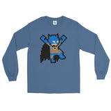 Batman Perler Art Long Sleeve T-Shirt by Silva Linings + House Of HaHa Best Cool Funniest Funny Gifts