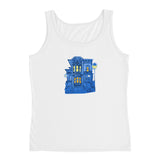 Blue Victorian San Francisco Ladies' Tank Top by Nathalie Fabri + House Of HaHa Best Cool Funniest Funny Gifts