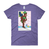 Werewolf Shaving in the Shower Women's Short Sleeve T-Shirt + House Of HaHa Best Cool Funniest Funny Gifts