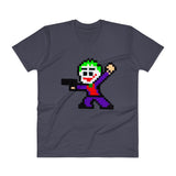 Joker Perler Art Men's V-Neck T-Shirt by Silva Linings + House Of HaHa Best Cool Funniest Funny Gifts
