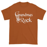 Grandmas Rock Cool Rocking Chair No. 1 Best Grandma Short Sleeve T-Shirt by Melody Gardy + House Of HaHa Best Cool Funniest Funny Gifts