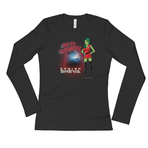 Red Skirts: Ensign Sheva  Ladies' Long Sleeve T-Shirt + House Of HaHa Best Cool Funniest Funny Gifts